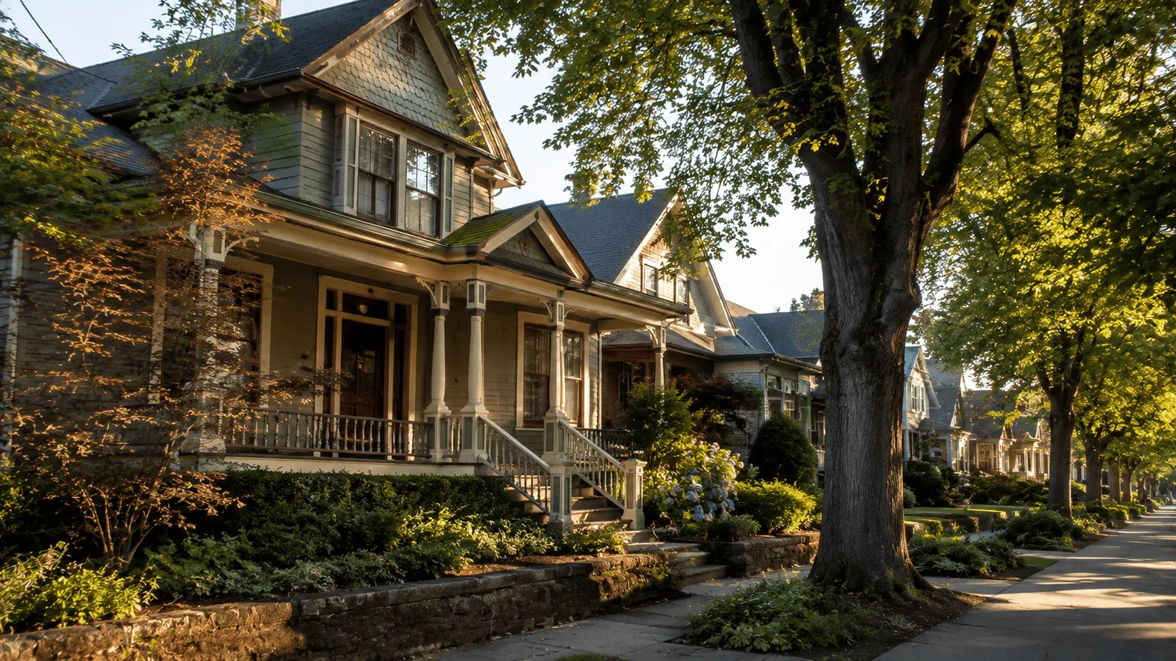 Historic Downtown Albany Oregon — Victorian and Craftsman homes in the Monteith and Hackleman historic districts.